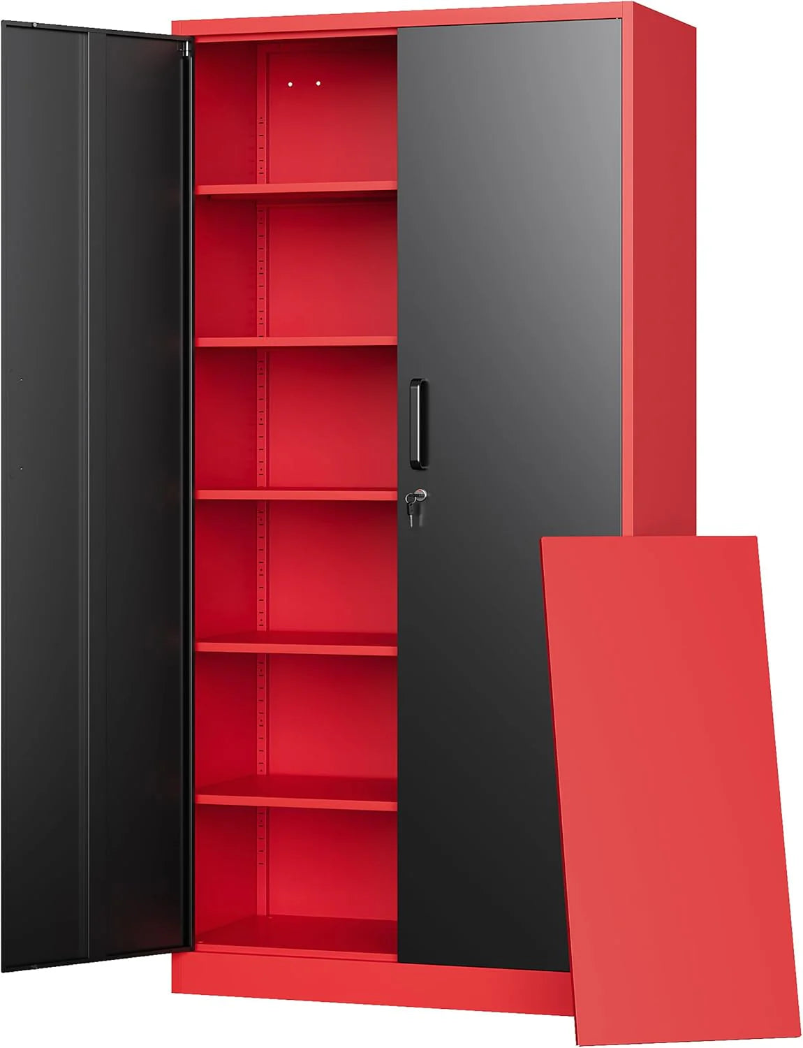 Letaya Metal Garage Storage Cabinets with Lock-72 Tall Tool Organizer Steel Lockers