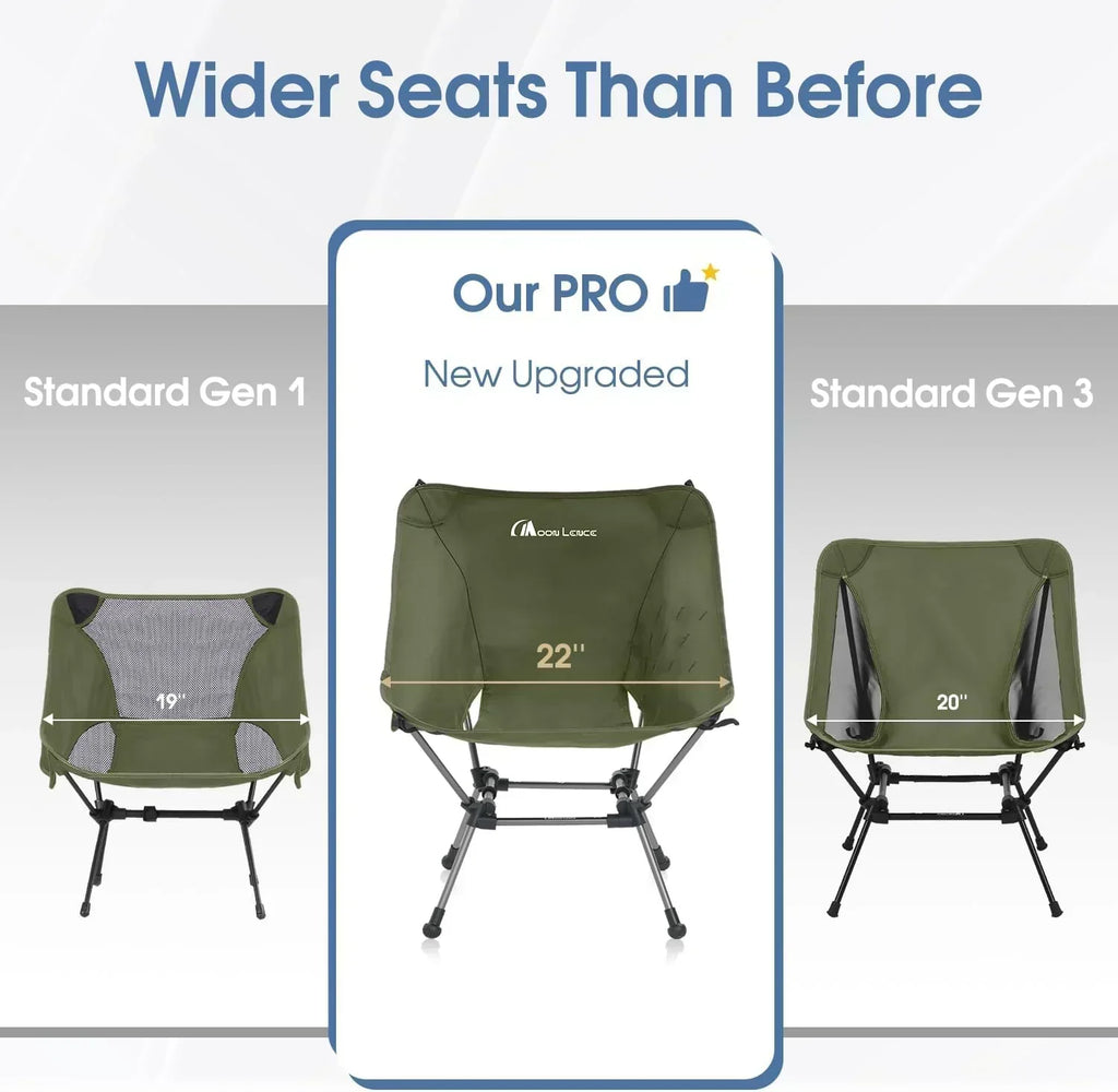 Portable Camping Chair Plus Folding Chair for Backpacking and Hiking