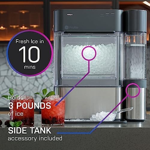 GE Profile Opal 2.0 XL with 1 Gallon Tank Chewable Crunchable Countertop Nugget Ice Maker