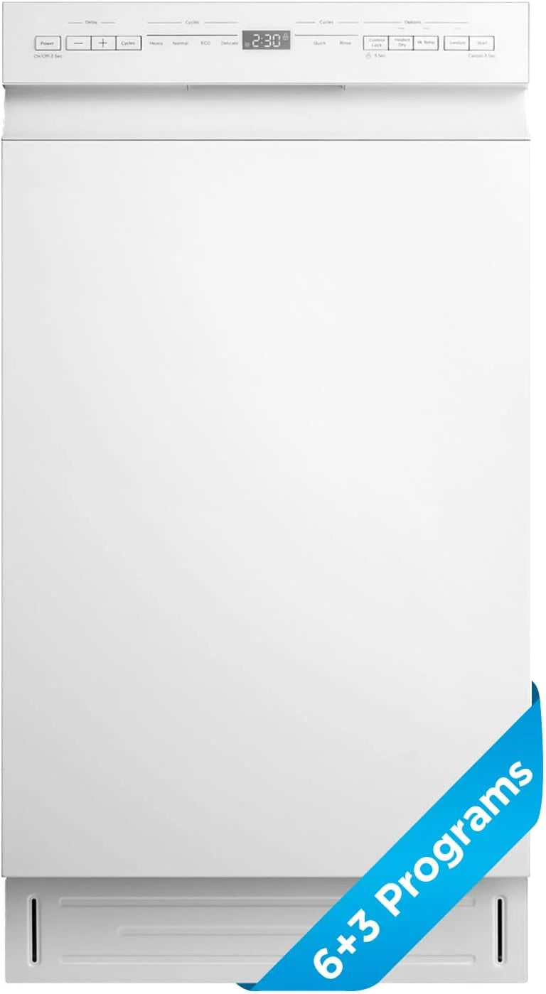 Midea MDF18A1AST Built-in Dishwasher with 8 Place Settings, 6 Washing Programs