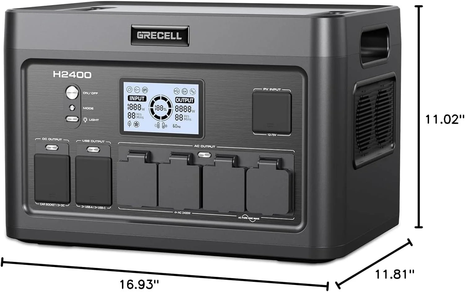 Portable Power Station 300W (Peak 600W),230.88Wh Solar Generator with 60W USB-C PD Output, 110V Pure Sine Wave AC Outlet Backup Lithium Battery for Outdoors Camping Travel Home Blackout