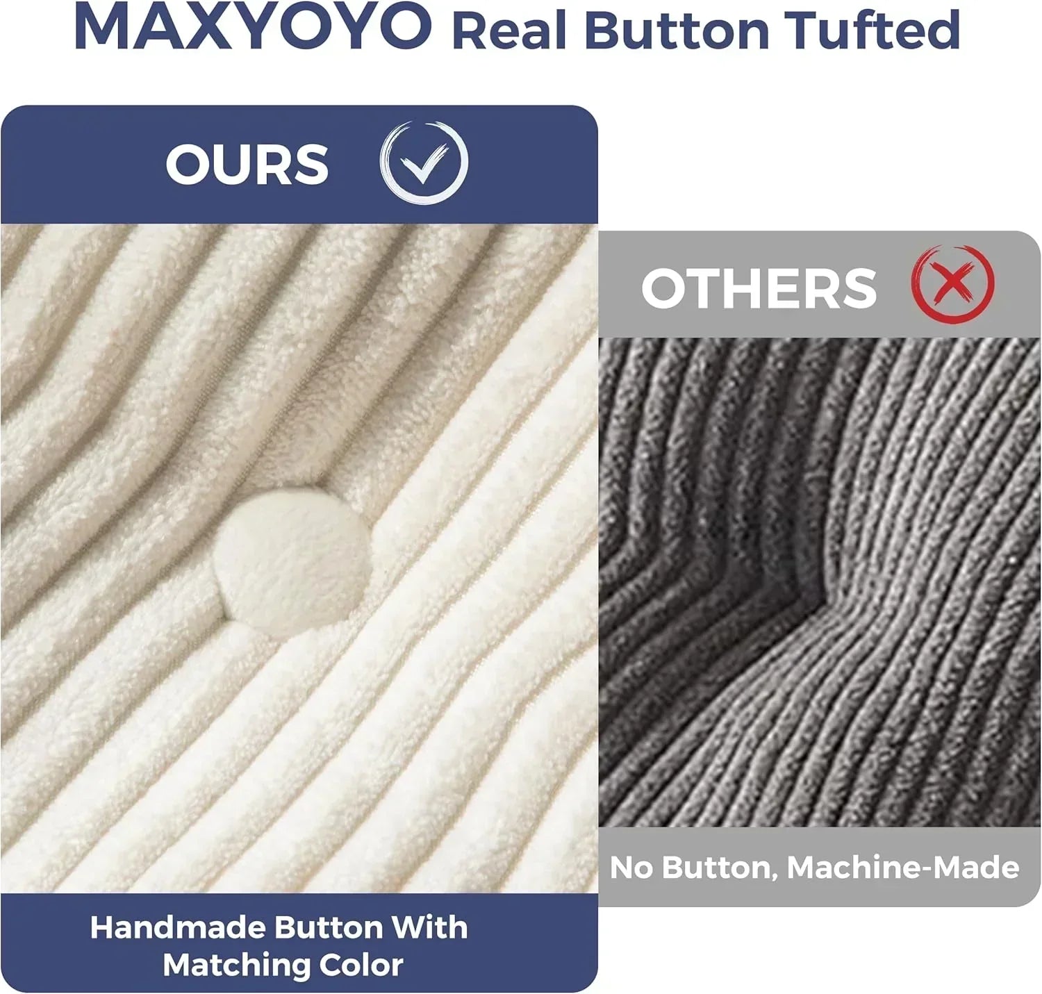 MAXYOYO Folding Sofa Bed Convertible Sleeper Chair with Pillow Foldable Mattress with Back Support