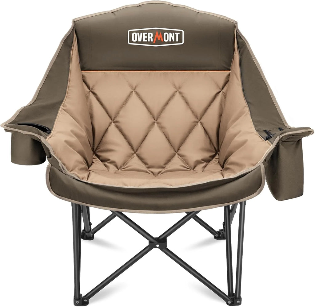 Extra Large Double Camping Chair - 2 Person Comfortable Sofa Chair Adult Loveseat - Heavy Duty Lawn Chair