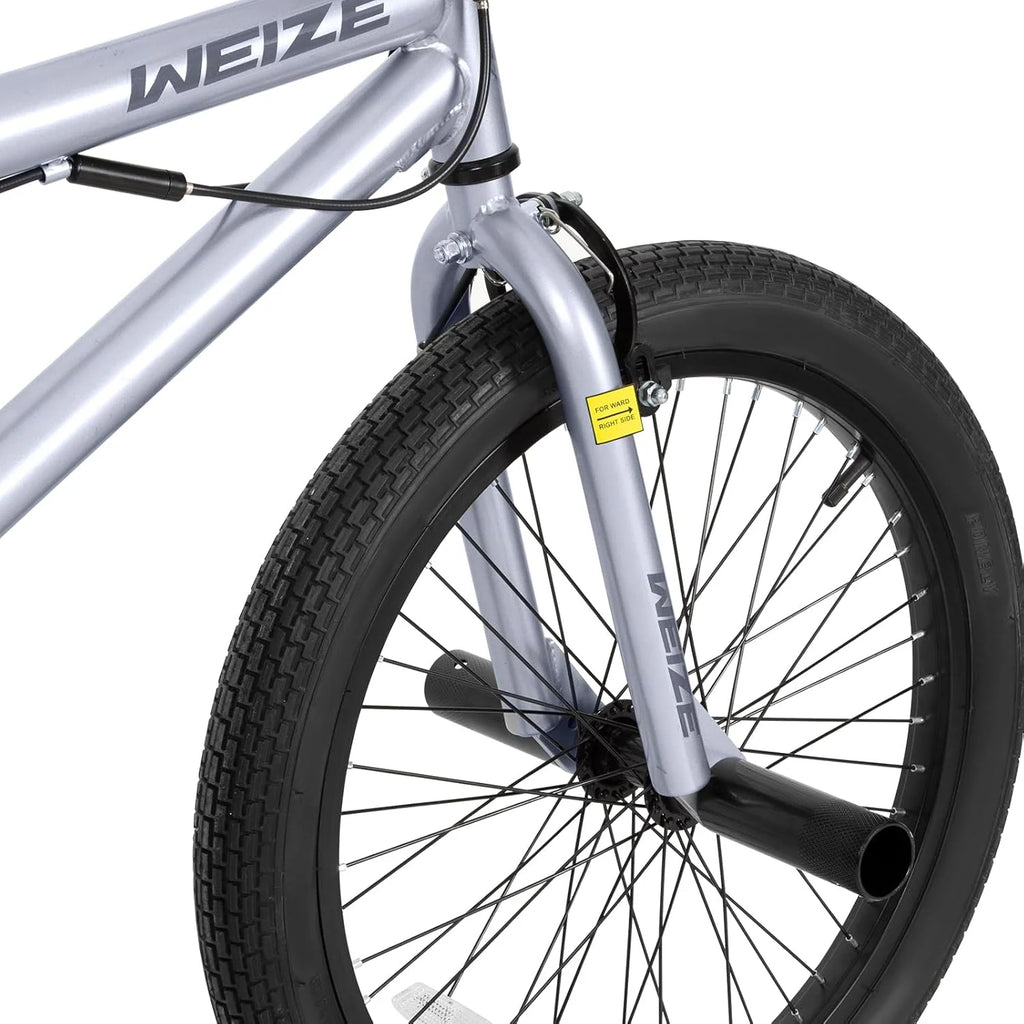 WEIZE Freestyle BMX Bicycle 20 Inch Stunt Bike for Kids and Adults Men and Women High Strength Steel Frame 360 Degree Rotor Freestyle