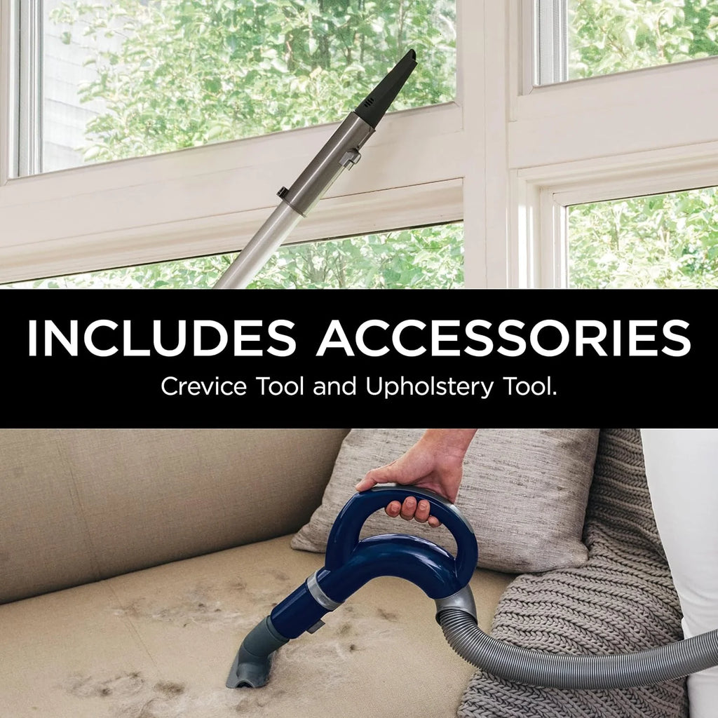 Upright Vacuum Navigator Lift-Away Deluxe with Large Dust Cup Capacity HEPA Filter Swivel Steering Upholstery Tool & Crevice Tool